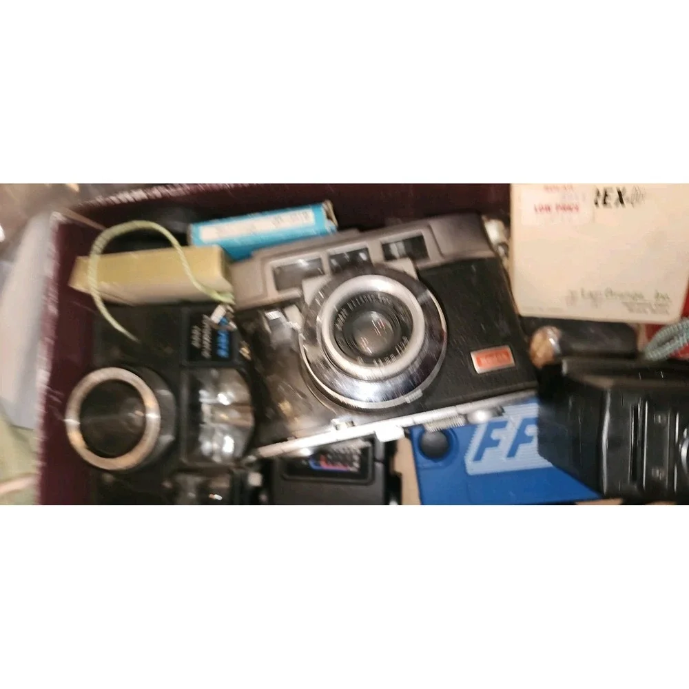 UNTESTED Mixed Lot Of Film Cameras Lens And Accessories Vintage Kodak
